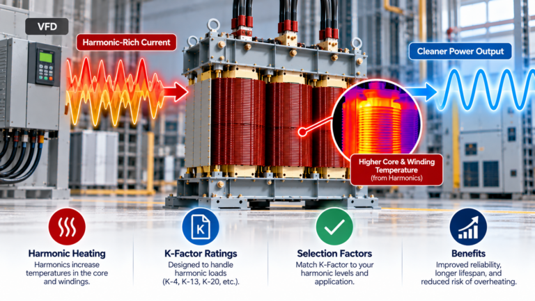 K-Factor Transformers Explained: Harmonic Heating, Ratings and Selection