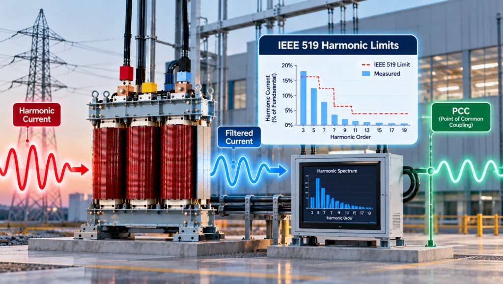 IEEE 519 Harmonic Limits: Voltage, Current, and PCC Requirements