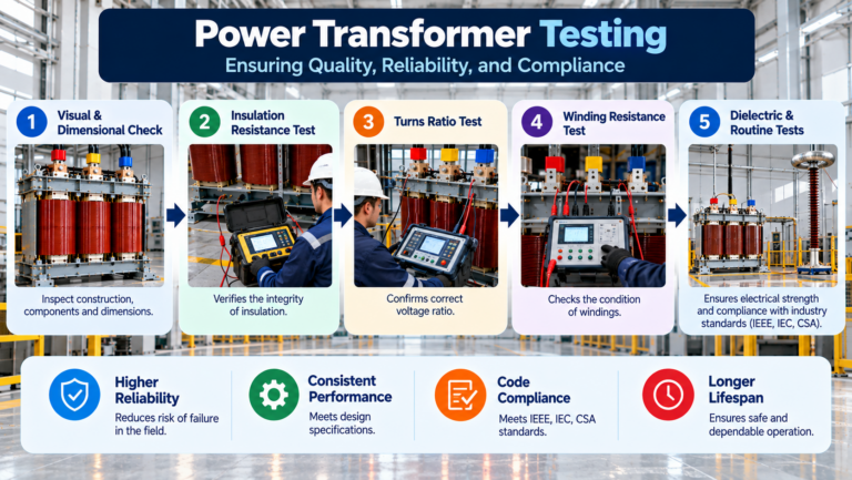 Power Transformer Testing: Ensuring Quality, Reliability, and Compliance