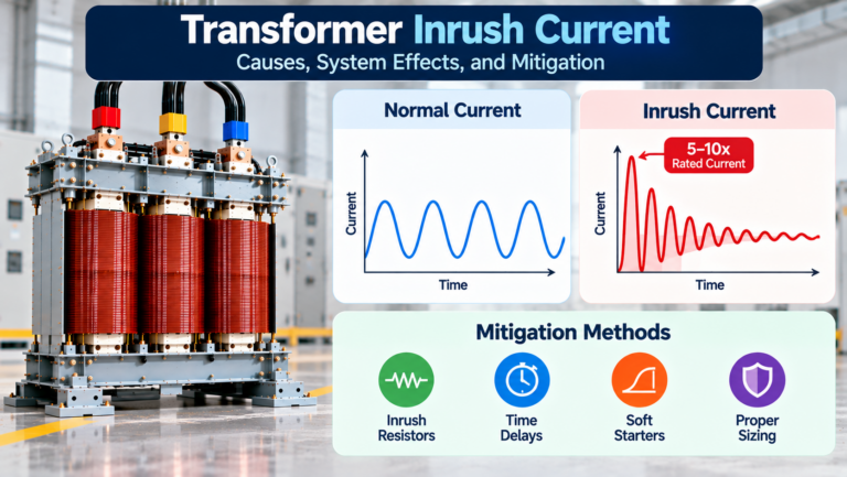 Transformer Inrush Current: Causes, System Effects, and Mitigation